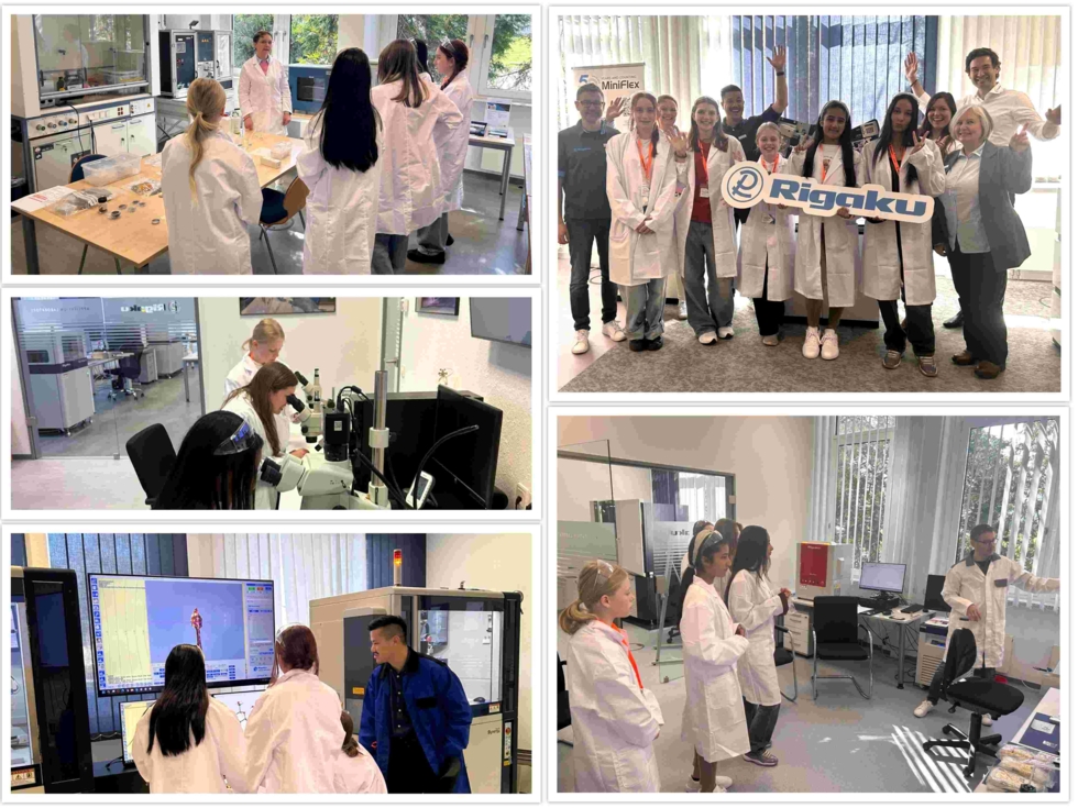 Fotocollage mit Bildern vom Girls'day bei rigaku